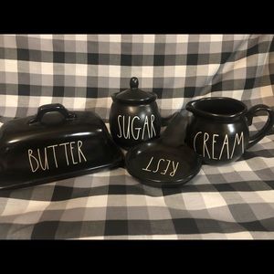 Rae Dunn black kitchen set